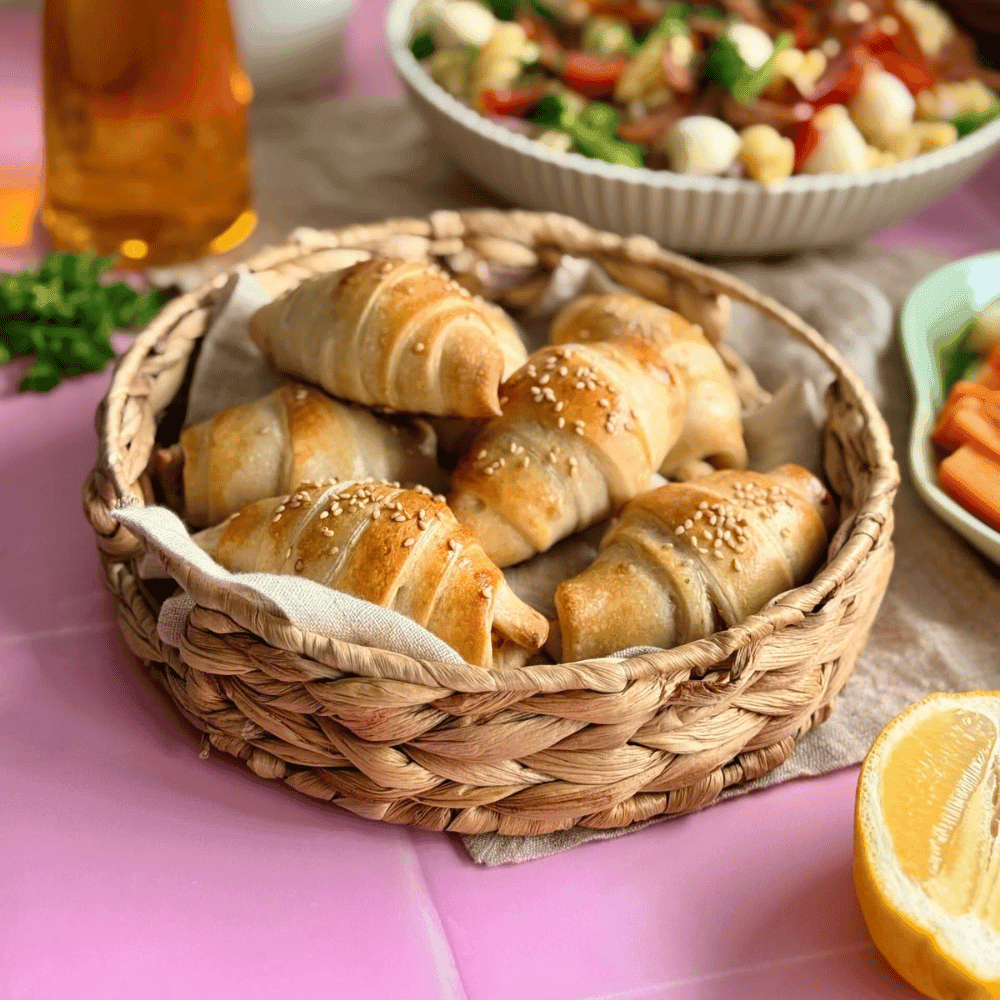 Domaće kiflice sa sirom i kulenom