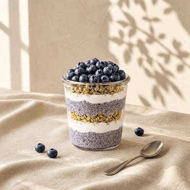 Chia puding sa borovnicom i vanila proteinom